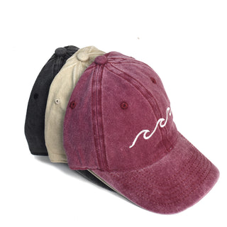 Washed Cotton Printed Hat Old Dad Hat - Phosgene