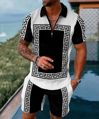 Men's Summer New Polo Shirt Suit Plus Size Fashion Phosgene