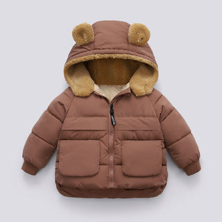 Children S Autumn And Winter Short Thick Hooded Warm Jacket - Phosgene