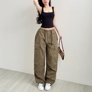 Autumn Women's Casual Functional Pocket Overalls Trousers - Phosgene