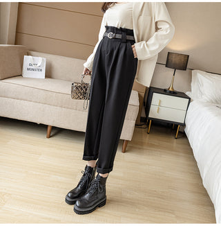 Women's Straight Leg Harlan Pants, New Autumn Outfit, Loose Fitting Suit Pants Phosgene