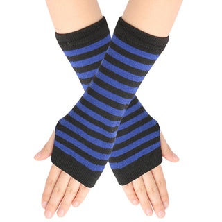 Knitted Finger-leaking Gloves Striped Thin - Phosgene