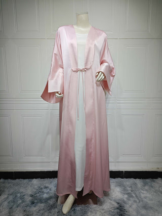 Middle East Muslim Robe Fashion Satin Soft Dress - Phosgene