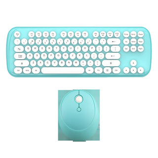 Wireless Keyboard And Mouse Set Girls Color Retro - Phosgene