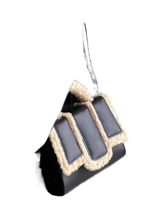 Lamb Wool Portable And Fashion Crossbody Bag - Phosgene