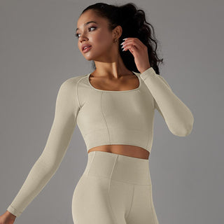 Knitted Long Sleeve Yoga Wear - Phosgene