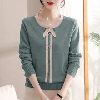 Temperament Knitted Shirt Spring And Autumn Sweater - Phosgene