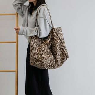 Leopard-print Shoulder Idle Style Leisure Shopping Bag - Phosgene