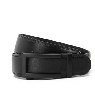 Men's Two-layer Leather Automatic Buckle Cowhide Real Business Casual Belt - Phosgene