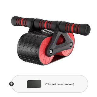 Double Wheel Abdominal Exerciser Women Men Automatic Rebound Ab Wheel Roller Waist Trainer Gym Sports Home Exercise Devices - Phosgene