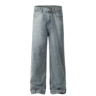 Pocket Flip-down Inside-out Wear Jeans Men Phosgene