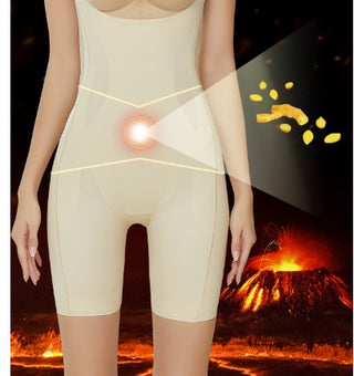 Non-staining One-piece Warm Ginger Fiber Shapewear U Design Abdominal Lifting Hip Girdle Waist Postpartum Repair After Taking Off The Type Of Beautiful Body Female - Phosgene