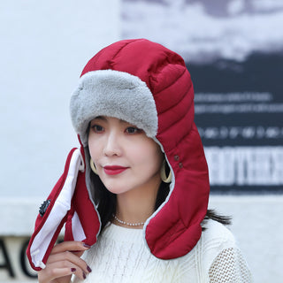 Women's Hat Cold-proof Hat Cycling Ear Protection Thickened Cold-proof Warm Cotton Cap - Phosgene