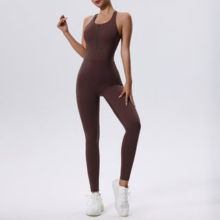 Sleeveless Vest Fitness Sports One-piece Tights For Women Phosgene