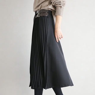 Autumn And Winter Design Sense Niche Pleated Skirt For Women - Phosgene