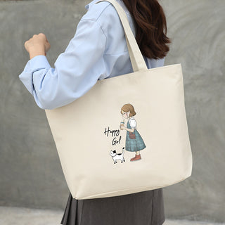 Women's Canvas Bag New Shoulder Handbag Student Tote One Piece - Phosgene