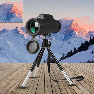 Compatible with Apple, Monocular Telescope Zoom Scope with Compass Phone Clip Tripod - Phosgene