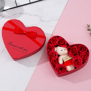 Heart-shaped Rose Red Gift Box New Year Christmas Gift Box Valentine's Day Christmas Gift Mother's Day Birthday Gift - Phosgene