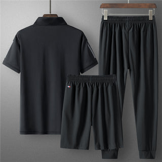 Men's Summer Seamless Ice Silk Sports Casual Suit - Phosgene