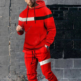 Men's Fashion Casual Hooded Sweater And Trousers Suit Phosgene