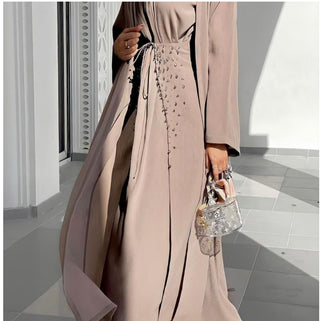 Middle East Dubai Solid Color Three-piece Suit - Phosgene