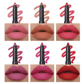 Langmanni Makeup Lipstick Set Of Six Matte Matte Lipsticks Lip Gloss Set - Phosgene