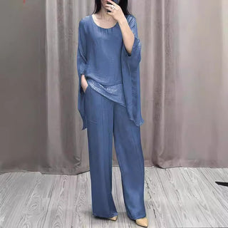 Shoulder Short-sleeved Trousers Casual Suit Phosgene