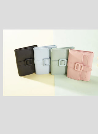 Purse Short Solid Color Card Holder Spring Women's High Sense - Phosgene