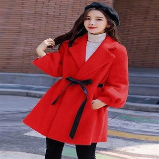 Women's Autumn And Winter New Korean Style Loose Thick Temperament Small Size Woolen Coat - Phosgene