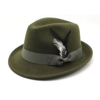 Men's Billycock Feather Fur Felt Hat - Phosgene