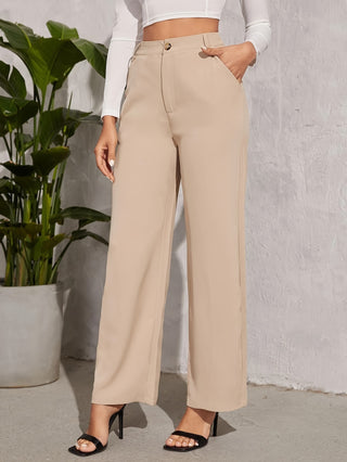 Wide Leg Draping Effect Commuter Loose Trousers Phosgene