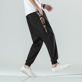 Plus Size Cropped Pants Chinese Style Men's Trendy Casual Pants Phosgene