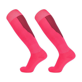 Thin Soccer Socks Men's Breathable Training Sports Children's Striped Over The Knee - Phosgene