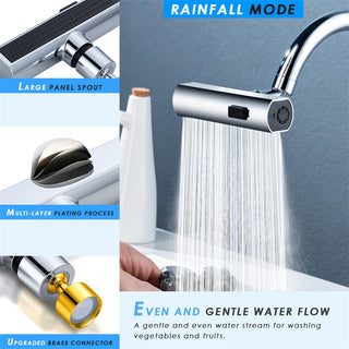 Kitchen Faucet Waterfall Outlet Splash Proof Universal Rotating Bubbler Multifunctional Water Nozzle Extension Kitchen Gadgets - Phosgene