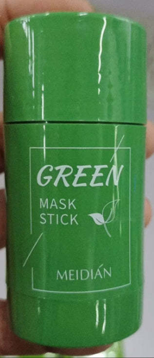 Cleansing Green Tea Mask Clay Stick Oil Control Anti-Acne Whitening Seaweed Mask Skin Care - Phosgene