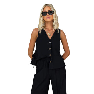 Vest Single-breasted Casual Fashionable Trousers Solid Color Suit Phosgene