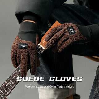 Teddy Velvet Insulated Gloves For Outdoor Use - Phosgene