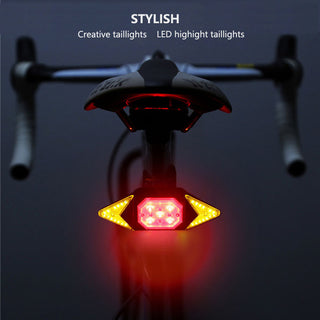 USB Rechargeable Bicycle Turn Signal Wireless Remote Control Mountain Bike Taillight - Phosgene