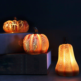 New Halloween Pumpkin Lantern Simulation Pumpkin LED Candle Lamp Resin Luminous Pumpkin - Phosgene