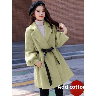 Women's Autumn And Winter New Korean Style Loose Thick Temperament Small Size Woolen Coat - Phosgene