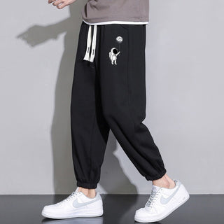 Cropped Casual Loose Men's Long Pants - Phosgene