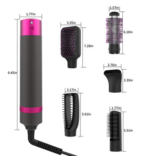 Professional 5 In 1 Hair Dryer Brush Dryer And Straightening Brush Electric Hair Styling Tool Automatic Hair Curler Beauty Supplies Gadgets - Phosgene