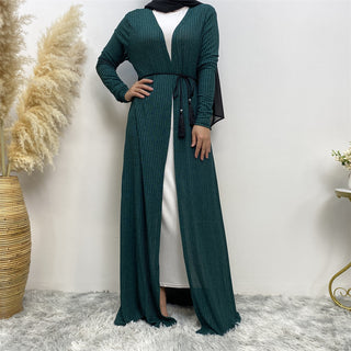 Women's Long Sleeved Knitted Sweater Jacket Robe - Phosgene