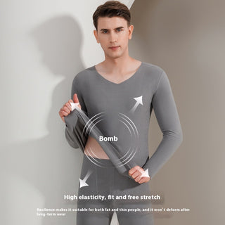 Double-sided Brushed Seamless Thermal Underwear Men's Women's Suit - Phosgene