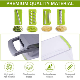 12 In 1 Manual Vegetable Chopper Kitchen Gadgets Food Chopper Onion Cutter Vegetable Slicer - Phosgene