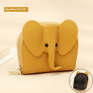 Leather Organ Card Holder Bags Creative Elephant Zipper Wallet Fashion Bag Phosgene