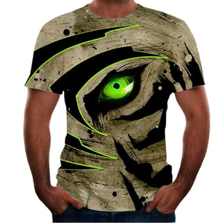 New Animal Print 3d T-shirt Men's Short Sleeve Phosgene