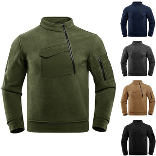 Outdoor Men's Fleece-lined Thickened Pullover Keep Warm Top - Phosgene