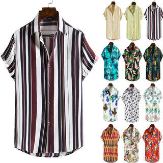 Men's Beach Shirt Hawaiian Short Sleeve Phosgene