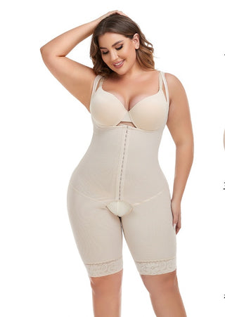 Large Size Corset Girdle Belt Postpartum Shaping Belly Belt Europe And The United States Female One-piece Shapewear - Phosgene